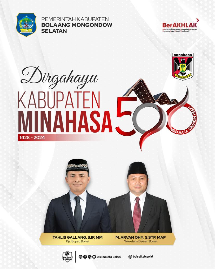 Dirgahayu Ke-596 Kabupaten Minahasa