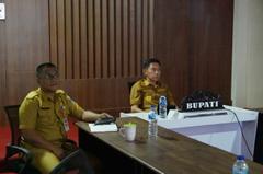 Rakor Virtual Pascabencana, Bupati Iskandar Tegaskan Kesiapan Daerah Terima Warga Terdampak Erupsi Gunung Ruang