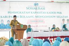 Bupati Iskandar Buka Sosialisasi Peningkatan Kapasitas Kader PKK Kab. Bolsel Tahun 2025