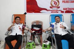 Sambut Hari Bhayangkara ke-79, Pemkab Bolsel Kolab Bareng Polres Gelar Aksi Donor Darah
