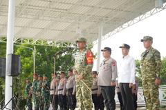 Siap Sambut Presiden RI, Pemkab Bolsel dan TNI/Polri Gelar Gladi Bersih